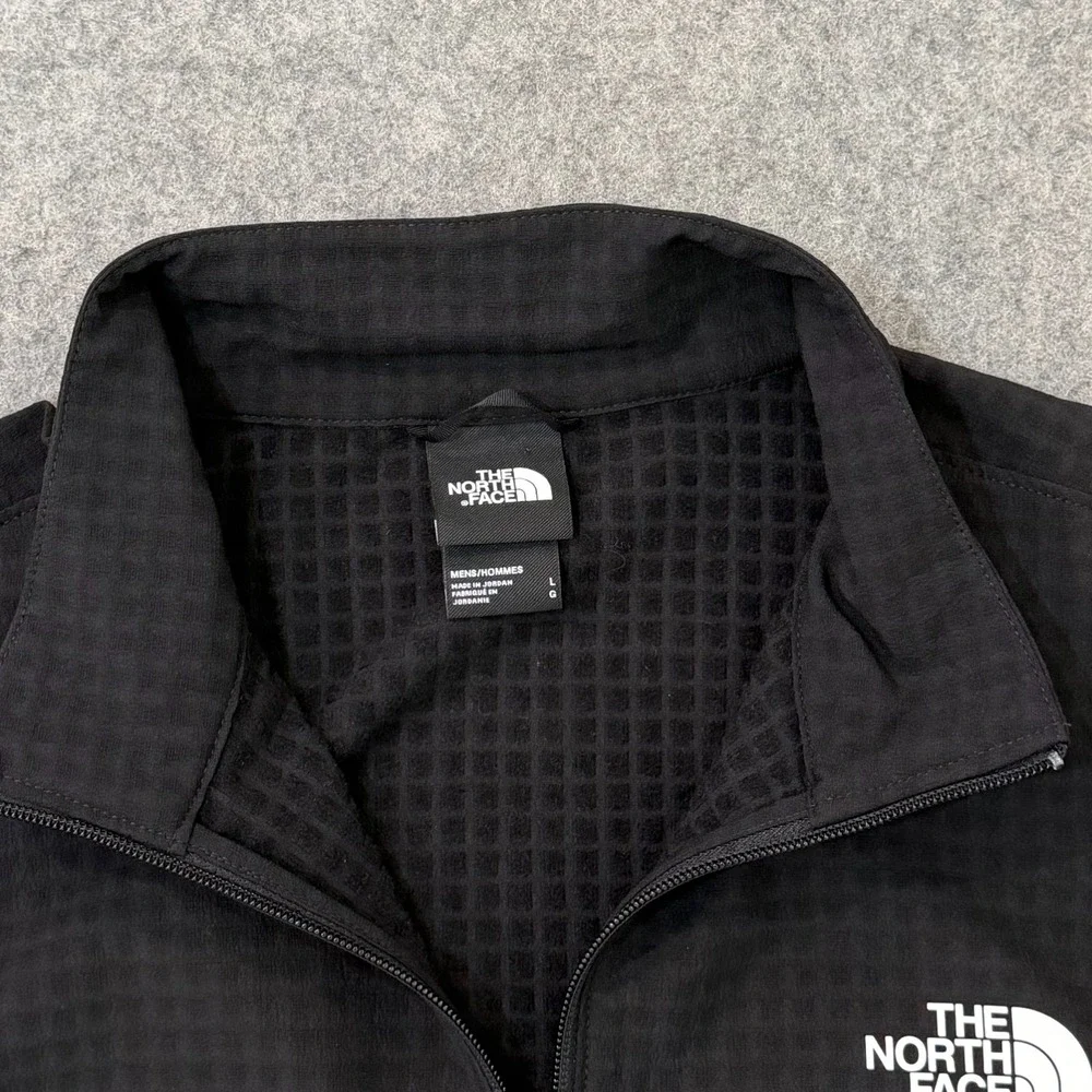 The North Face Black 1/4 Zip Tekware Grid Fleece Sweatshirt Men's Size Large